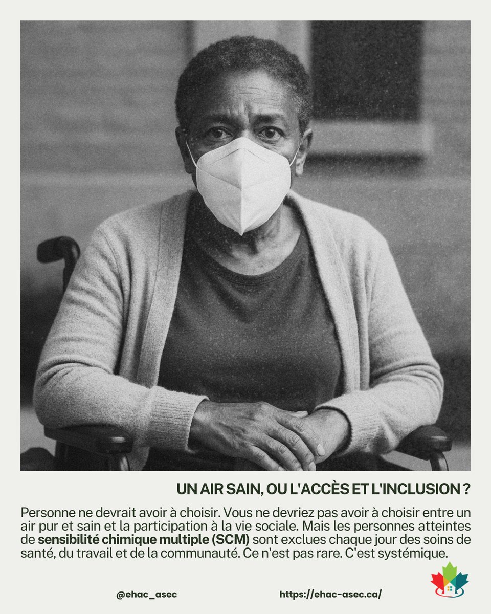 Un air sain, ou l'accès et l'inclusion ?

Personne ne devrait avoir à choisir.

Mais les personnes atteintes de (SCM) sont exclues chaque jour des soins de santé, du travail et de la communauté. 

Ce n'est pas rare. C'est systémique.