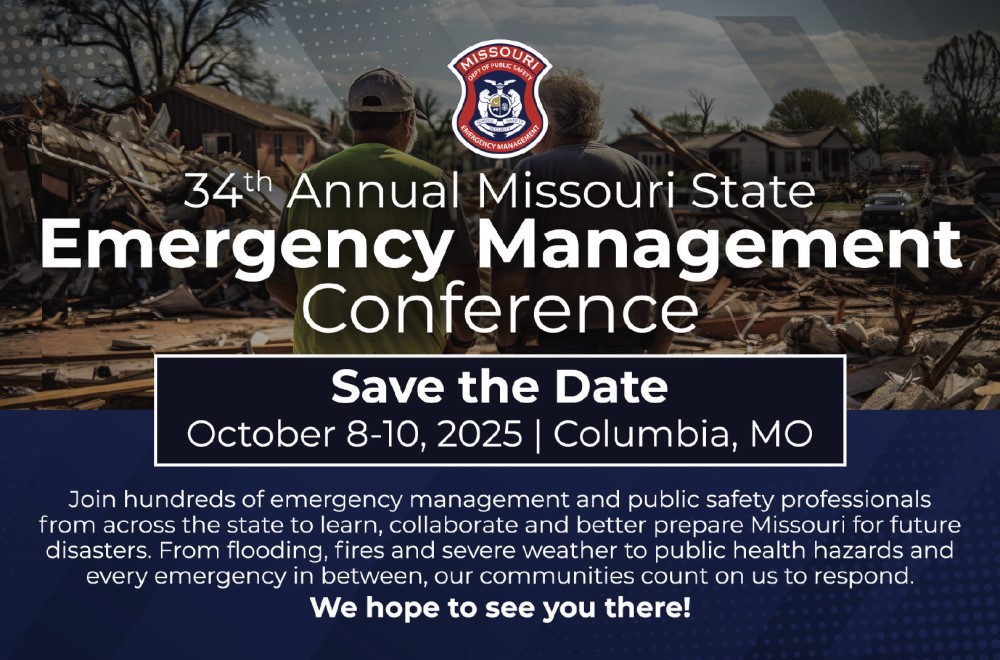 📢 Please share! Registration is OPEN for the 34th Annual Missouri State Emergency Management Conference. On Oct. 8-10, join hundreds of emergency management &amp; public safety professionals from across the state to network, learn &amp; collaborate. 🔗sema.dps.mo.gov/events/confere…