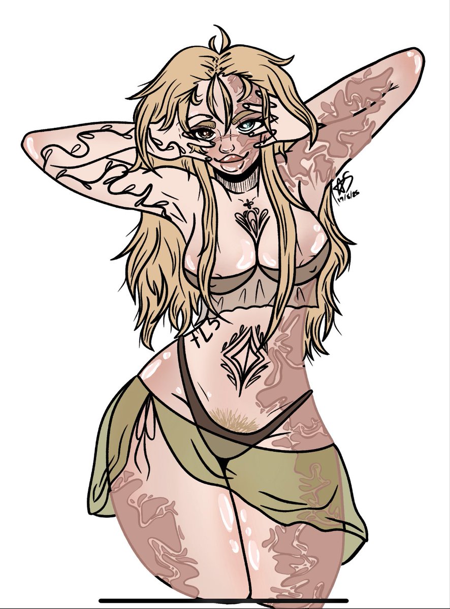 axca_exe's tweet photo. doesn’t she just look so fine ☝🏻🙂‍↕️ i love her sm i stg 
#commissionsopen #nsfwcommissions #artmoots #DnDcharacter #smallartist #commissionsneeded #fullbush https://t.co/v1DnEzrmd6