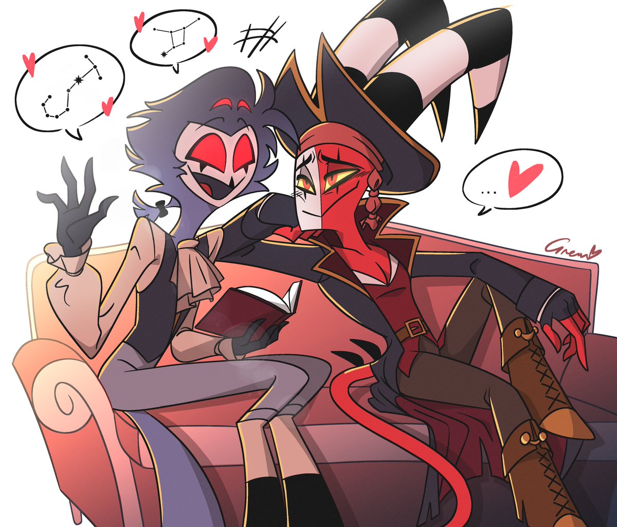 this is what happens when they're alone in the cabins

#helluvaboss #stolitz #blitzo #stolas