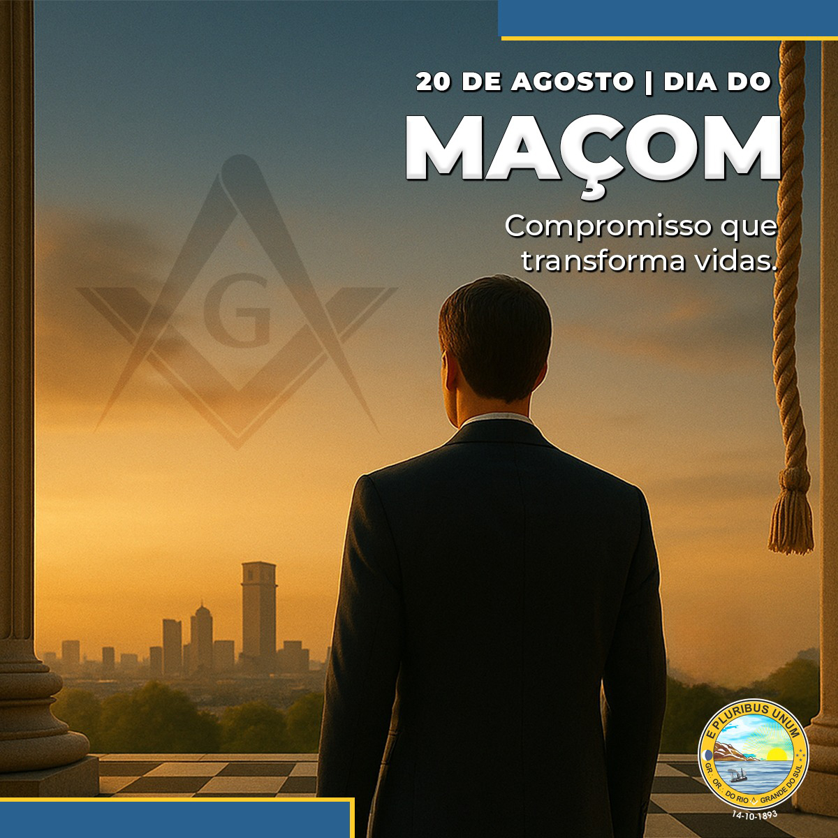 gorgs_comab's tweet photo. 🏛️ FELIZ DIA DO MACOM!

Neste 20 DE AGOSTO, reafirmamos o compromisso que leva a  Maçonaria Além dos Templos: lapidar a si mesmo, servir à sociedade e transformar vidas, construindo um futuro mais justo, fraterno e humanitário.

GORGS | SEMANA DO MAÇOM 2025. https://t.co/RChAfoABSn
