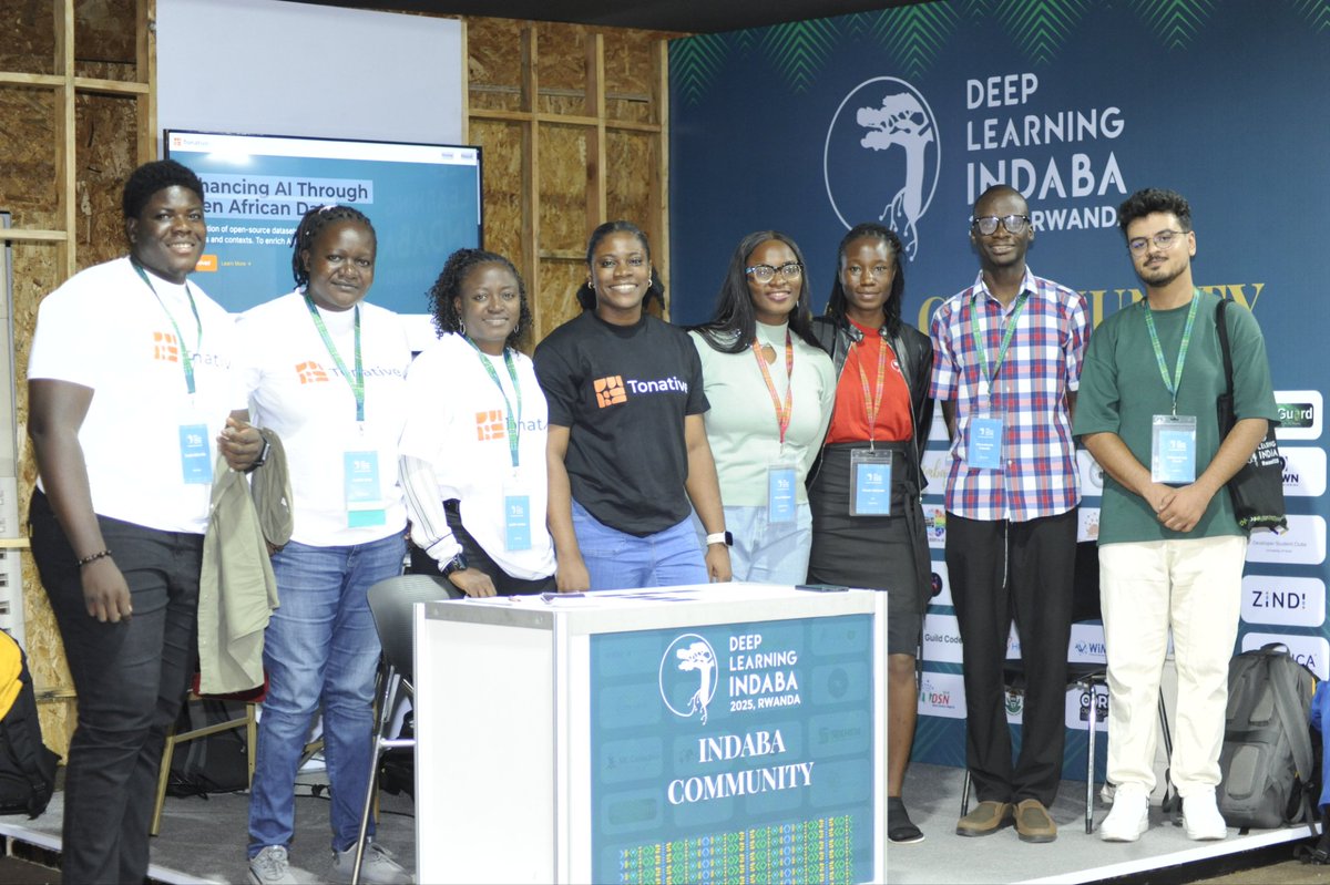 Community day at <a href="/DeepIndaba/">Deep Learning Indaba</a> 2025.

Thank you for passing by the <a href="/tonative_org/">Tonative</a> booth and sharing insights on how to grow the community.

#DLI2025 #Urunana