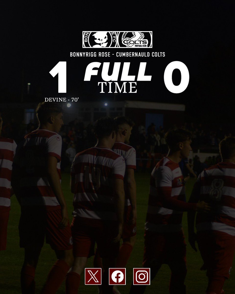 A fantastic victory at a wet Ferguson Park.

Laurie Devines fine strike in the second half wins it vs the 10 men.

Thanks to the fans who stuck with us all the way!