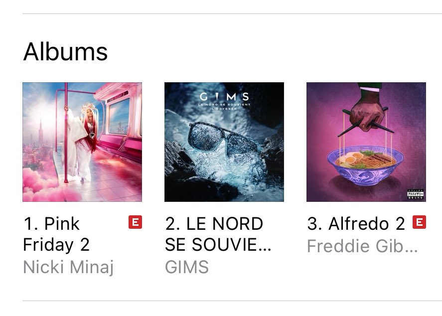 ๐๐ต๐ต๐ฒ๐ธ๐ฝ (@pinkelliot) on Twitter photo ยซย Pink Friday 2ย ยป by <a href="/NICKIMINAJ/">Nicki Minaj</a> tops the FR iTunes Hip-Hop/Rap Chart again ๐ซ๐ท๐. It previously peaked at #1 shortly after its release.
France loves you, Nicki ๐ซถ ยซย Pink Friday 2ย ยป by <a href="/NICKIMINAJ/">Nicki Minaj</a> tops the FR iTunes Hip-Hop/Rap Chart again ๐ซ๐ท๐. It previously peaked at #1 shortly after its release.
France loves you, Nicki ๐ซถ