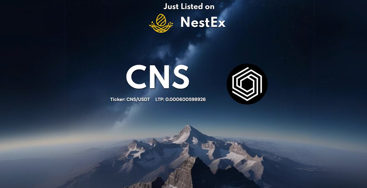NestEx_one's tweet photo. @cygnus_chain
$CNS is now officially listed on #NestEx
Trading pair: CNS/USDT
Link: https://t.co/V5g5pc19dD
Building the fastest, most secure & scalable decentralized ecosystem
We look forward to their success π #listing #official #crypto https://t.co/Lvi0qibrQR