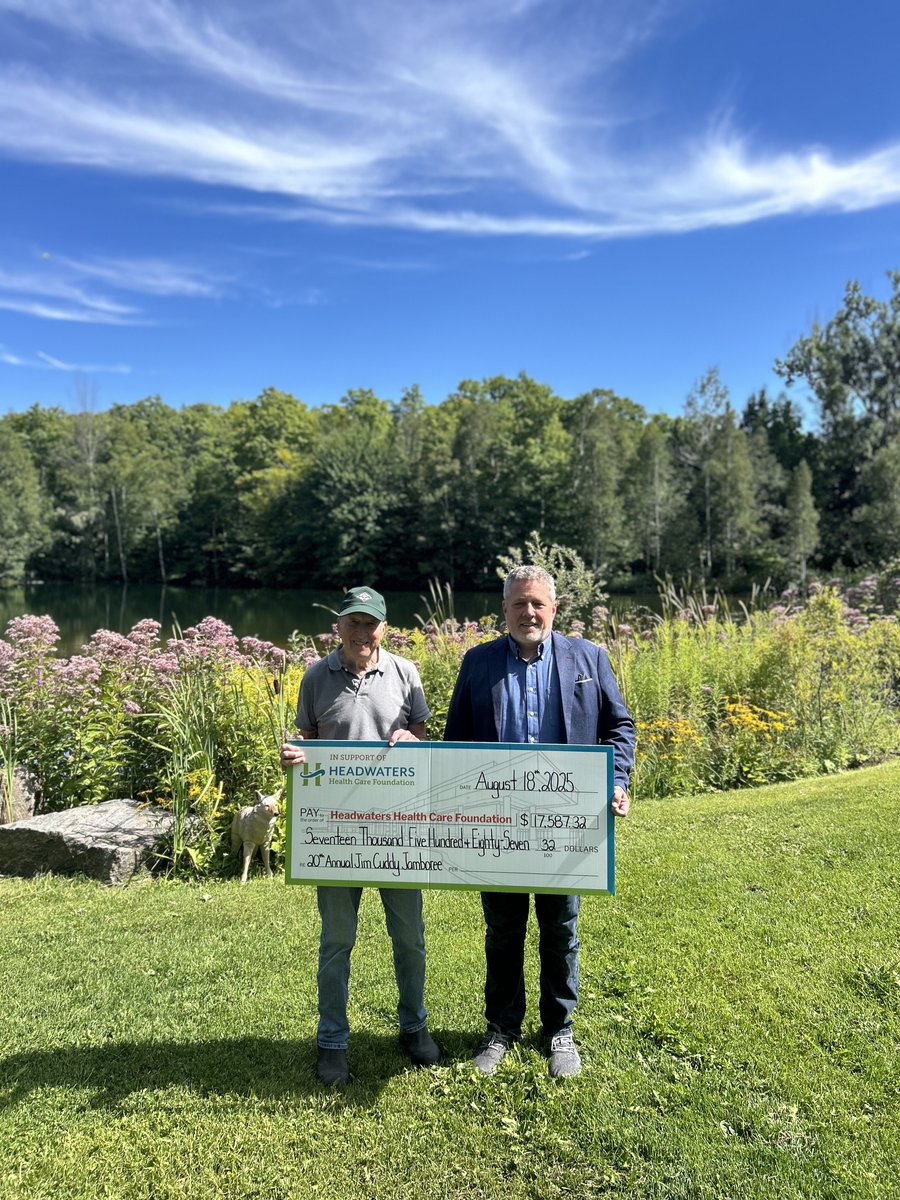 🎶✨ $17,587 Raised! ✨🎶 We’re thrilled to share that the 20th Annual Jim Cuddy Jamboree raised an incredible $17,587 in support of Headwaters Health Care Foundation!

Thanks to everyone who attended and supported this incredible event! 💙