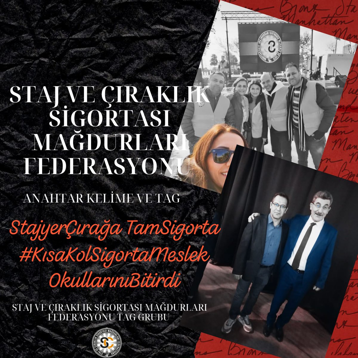 STAJ VE ÇIRAKLIK SİGORTASI MAĞDURLARI FEDERASYONU (@cirakstajfed) on Twitter photo Bizler; alın teriyle yazılmış, çelikle yoğrulmuş, emeğin onuruyla mühürlenmiş koca bir tarihiz...!
<a href="/Akparti/">AK Parti</a>
<a href="/RTErdogan/">Recep Tayyip Erdoğan</a>
<a href="/NumanKurtulmus/">Numan Kurtulmuş</a>
<a href="/_cevdetyilmaz/">Cevdet Yılmaz</a>
<a href="/isikhanvedat/">Prof. Dr. Vedat Işıkhan</a>
<a href="/Yusuf__Tekin/">Yusuf Tekin</a>
<a href="/yilmaztunc/">Yılmaz TUNÇ</a>
<a href="/memetsimsek/">Mehmet Simsek</a>
<a href="/AKParti_GMYerel/">AK Parti Yerel Yönetimler Başkanlığı</a>
<a href="/mustafademir/">Mustafa Demir 🇹🇷</a>
<a href="/AKGMTeskilat/">AK Parti Teşkilat Başkanlığı</a>
<a href="/abuyukgumus/">Ahmet Büyükgümüş</a> Bizler; alın teriyle yazılmış, çelikle yoğrulmuş, emeğin onuruyla mühürlenmiş koca bir tarihiz...!
<a href="/Akparti/">AK Parti</a>
<a href="/RTErdogan/">Recep Tayyip Erdoğan</a>
<a href="/NumanKurtulmus/">Numan Kurtulmuş</a>
<a href="/_cevdetyilmaz/">Cevdet Yılmaz</a>
<a href="/isikhanvedat/">Prof. Dr. Vedat Işıkhan</a>
<a href="/Yusuf__Tekin/">Yusuf Tekin</a>
<a href="/yilmaztunc/">Yılmaz TUNÇ</a>
<a href="/memetsimsek/">Mehmet Simsek</a>
<a href="/AKParti_GMYerel/">AK Parti Yerel Yönetimler Başkanlığı</a>
<a href="/mustafademir/">Mustafa Demir 🇹🇷</a>
<a href="/AKGMTeskilat/">AK Parti Teşkilat Başkanlığı</a>
<a href="/abuyukgumus/">Ahmet Büyükgümüş</a>