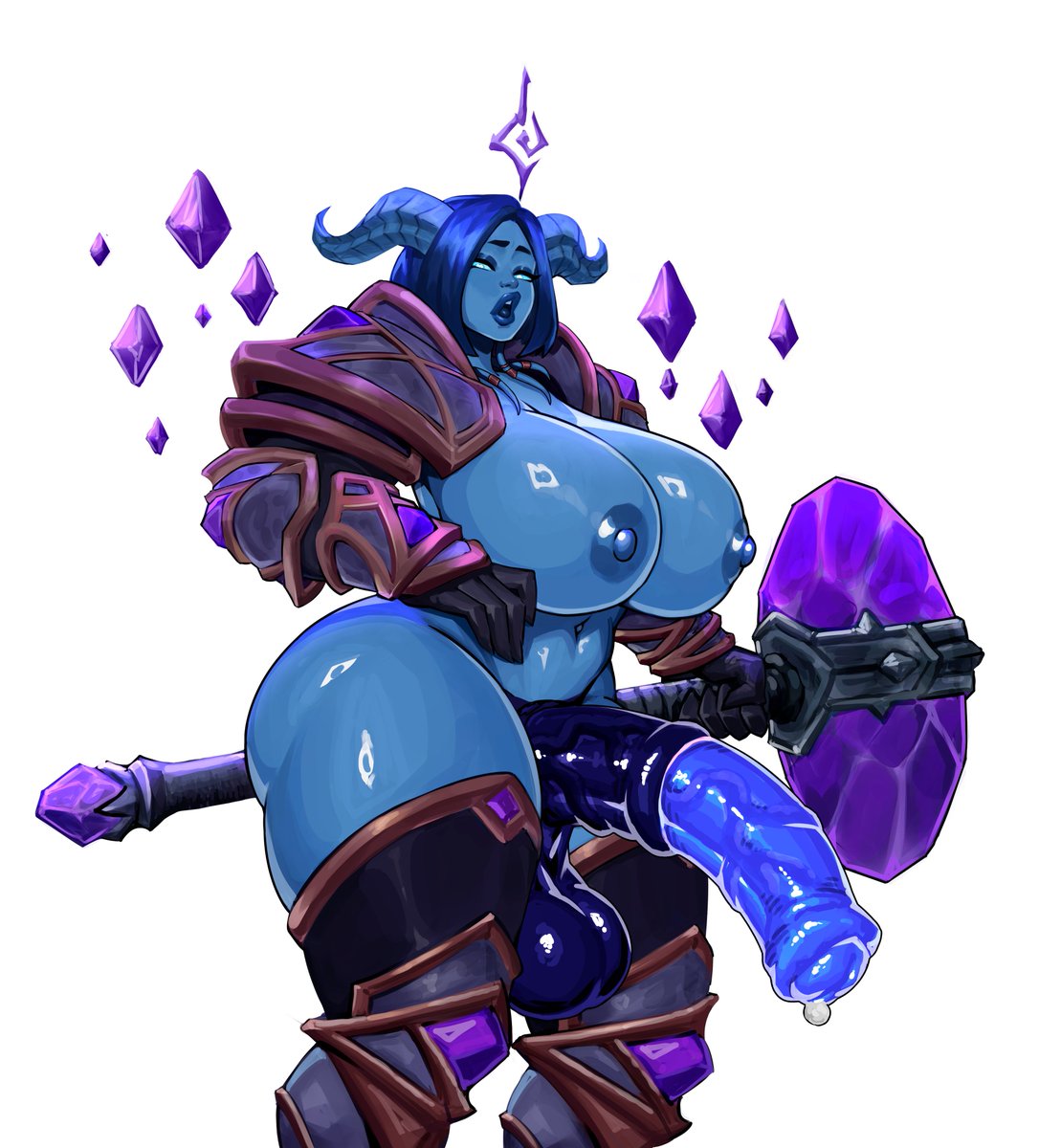 Draenei with BIG hammer