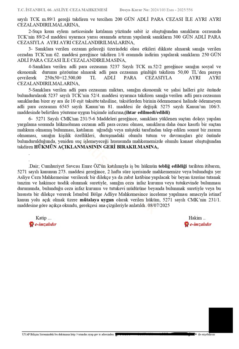Daha evvel Tüketici Mahkemesi kararını paylaştığımız olayla ilgili Ceza Mahkemesi tarafından verilen karar: