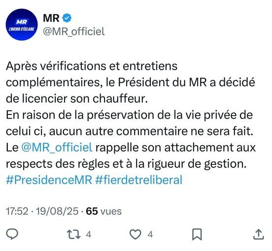 Tribalart_be's tweet photo. "Sacrifions un subalterne"
Difficile de faire pire pour sortir du #pmrgate, non ?
Pour paraphraser son mentor, le multi condamné Nicolas Sarkozy, je dirais même:
"Quelle indignité !"
#fierdetreliberal ? https://t.co/Tdwk9QLjPN