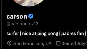 carsonandstuff's tweet photo. @jackfriks added ping pong to the bio yesterday, it's important to tell the people what really matters to you https://t.co/QaVvnYjwls