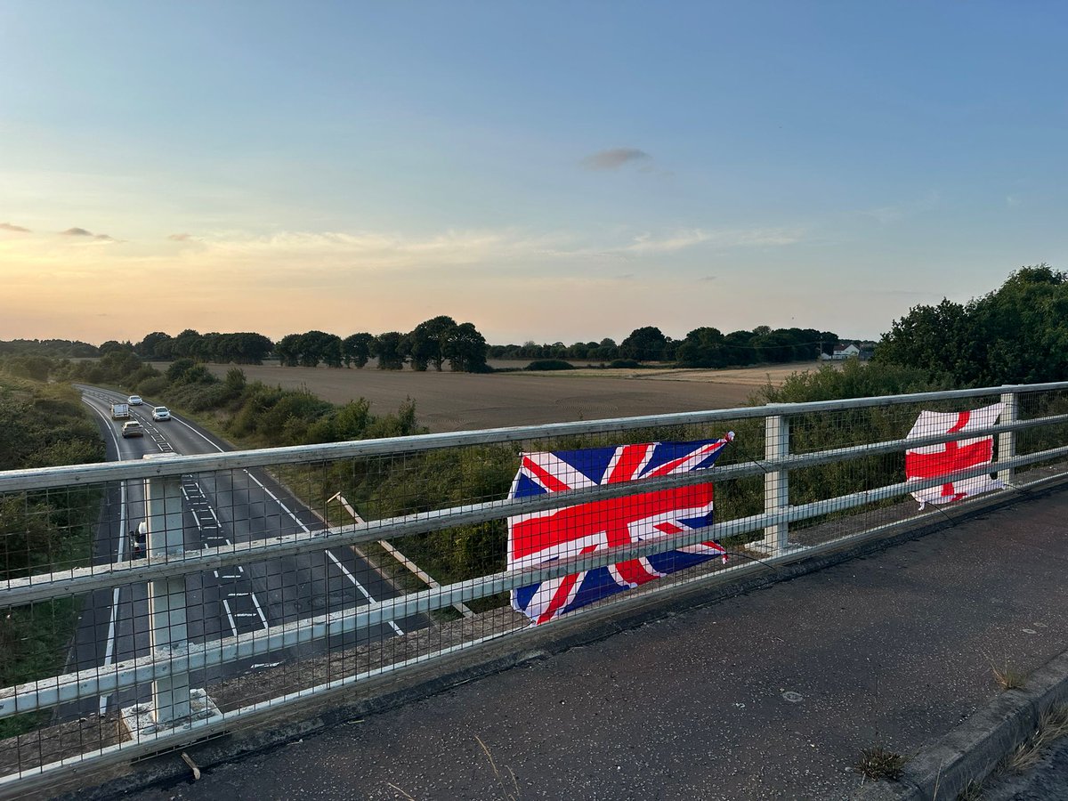 Sutton1Mr's tweet photo. Flags are going up in Clacton. https://t.co/8w9OZxhB3d