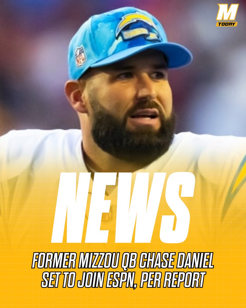 MizzouToday (@mizzoutoday) on Twitter photo Former #Mizzou QB Chase Daniel is set to join ESPN as a college football color commentator and NFL studio analyst, per <a href="/sportsrapport/">Ryan Glasspiegel</a>.
Details: on3.com/nil/news/chase… Former #Mizzou QB Chase Daniel is set to join ESPN as a college football color commentator and NFL studio analyst, per <a href="/sportsrapport/">Ryan Glasspiegel</a>.
Details: on3.com/nil/news/chase…
