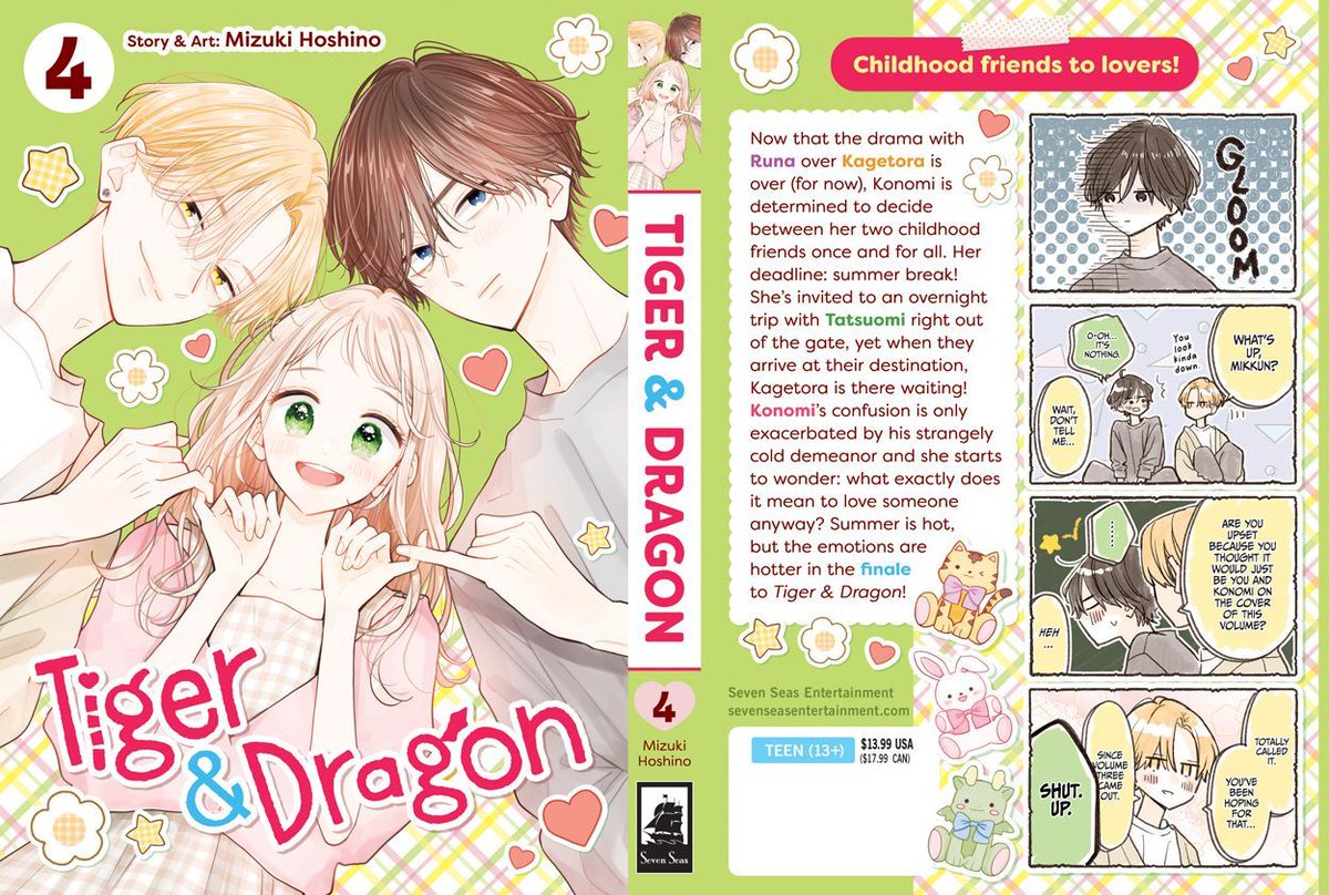 TIGER &amp; DRAGON Vol. 4

FINAL VOLUME! A #shojo manga about a love triangle between childhood friends–including one who disappeared!

Out today in print/digital! See RETAILERS section:
sevenseasentertainment.com/books/tiger-an…
