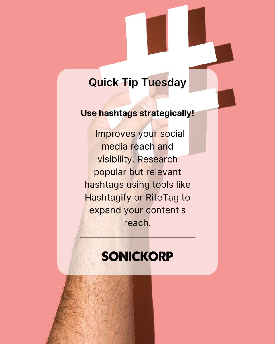 SonicKorp's tweet photo. Using the right hashtags can boost your visibility and help your content get discovered faster. https://t.co/HiTzbLkqo2