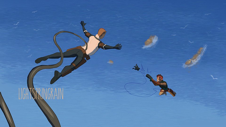 LiteSpringRain's tweet image. Panel Time! Some Rumble and Ignis love to start out. These panels are for Chapter 13 and Chapter 20. Hope you like. 

Sketches done by me and @Collophora. Colors and concepts done by me.