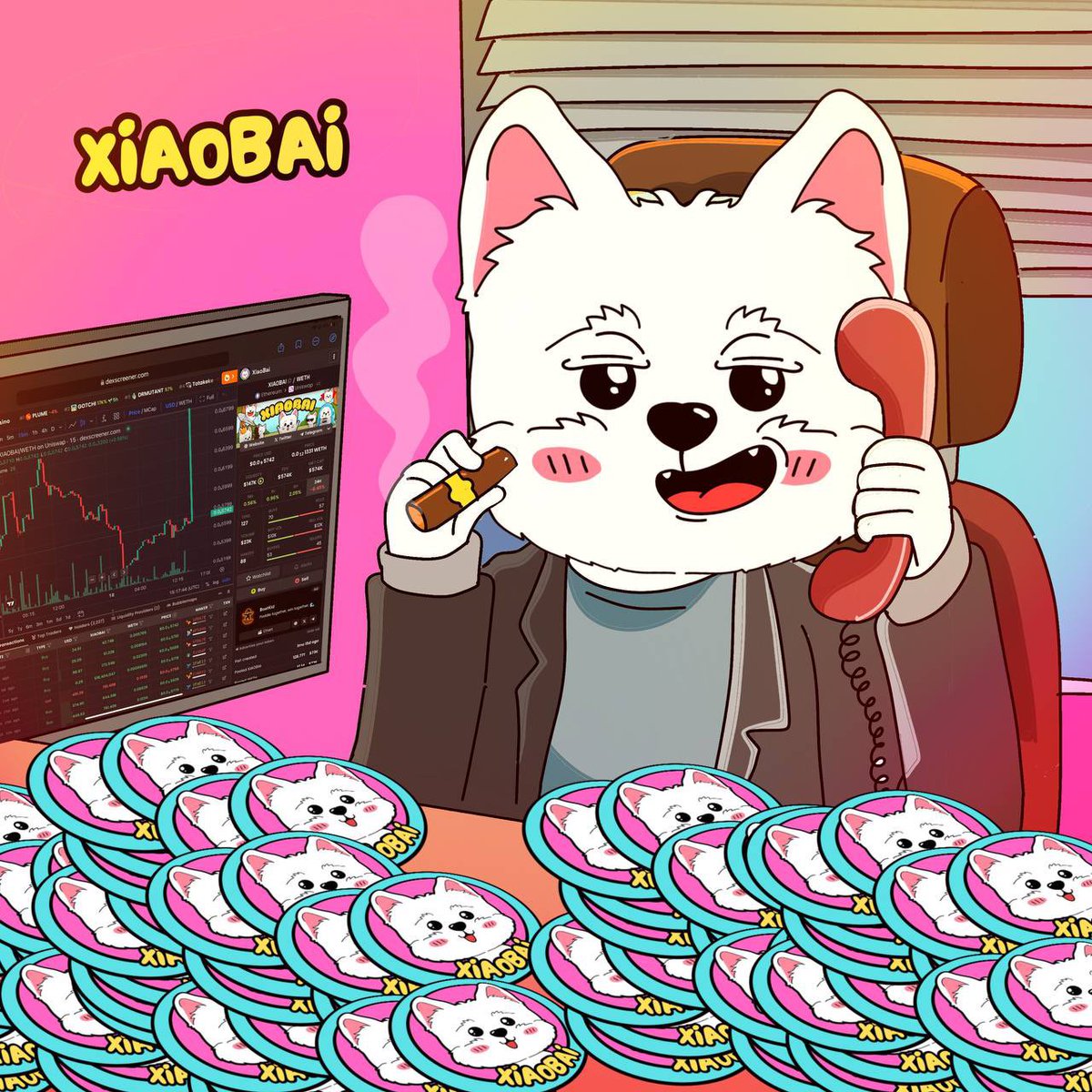 📞 “Yeah… load me up on more $XIAOBAI, we’re not selling a single bag.” 🐾💼🚀