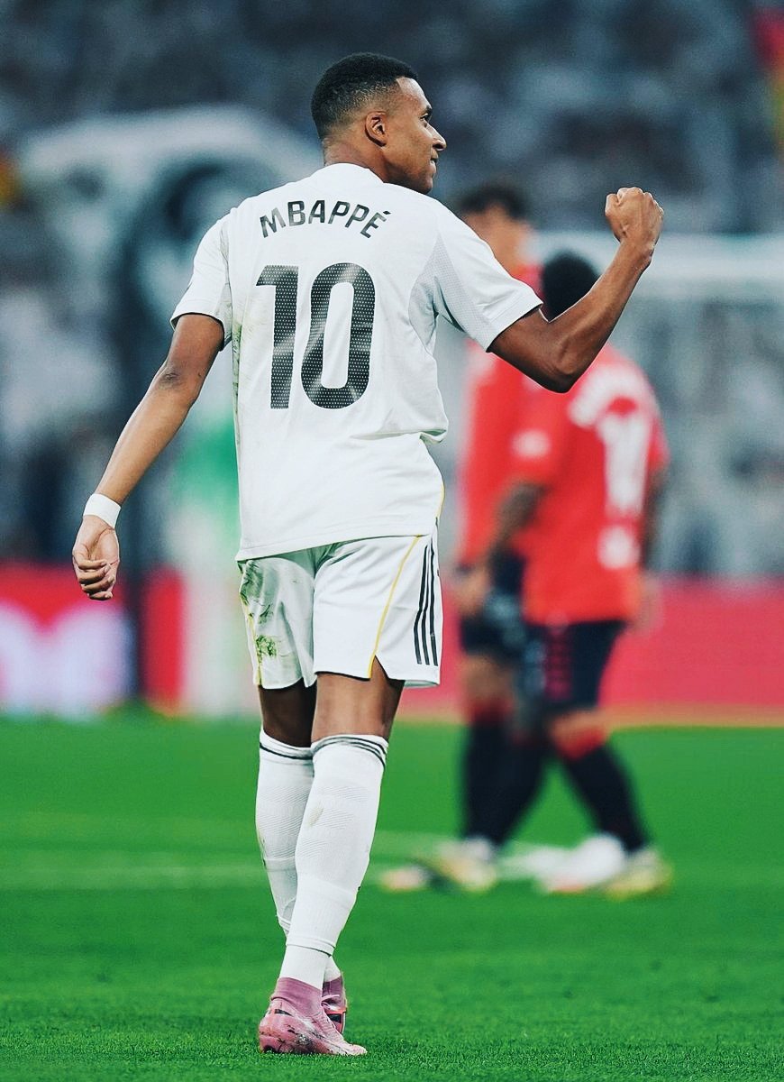 Kylian Mbappé's scored a goal on his first game as #9 &amp; #10. 👑