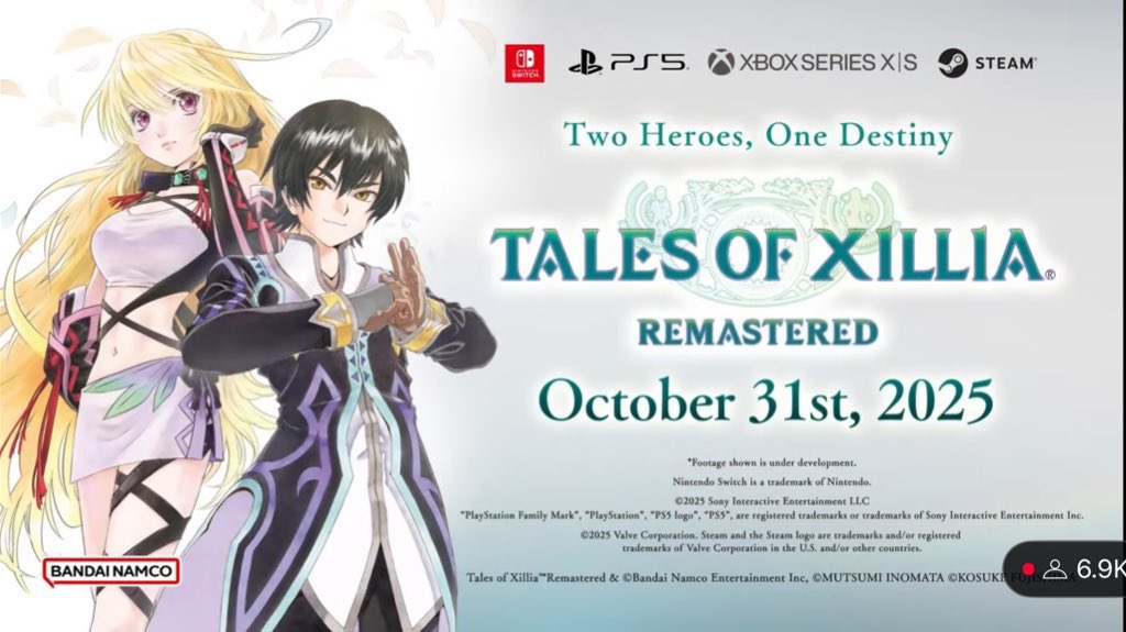 It’s official you guys! Tales of Xillia Remastered announced, releasing on October 31, 2025! Two Tales of remasters in the same year is a major WIN! Which platform are you going to get it on?