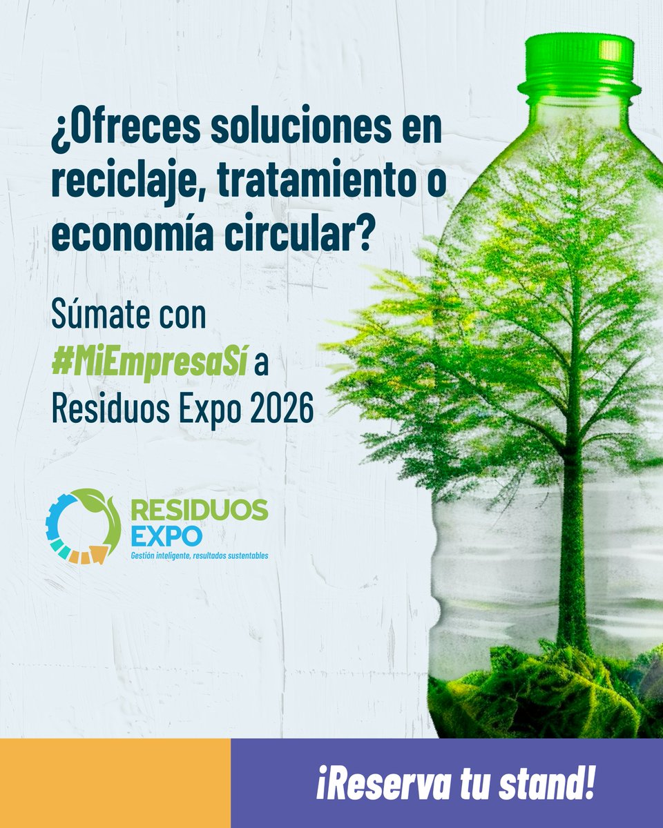 Queremos ver lo que estás preparando para #REX2026! 
Muestra tus productos o servicios sostenibles con #MiEmpresaSí

🔍 Visita bit.ly/4kt58tl para más información.

#MiEmpresaSí #maquinariapesada #sustentabilidad #residuos #sostenibilidad #medioambiente #RESIDUOSEXPO2026
