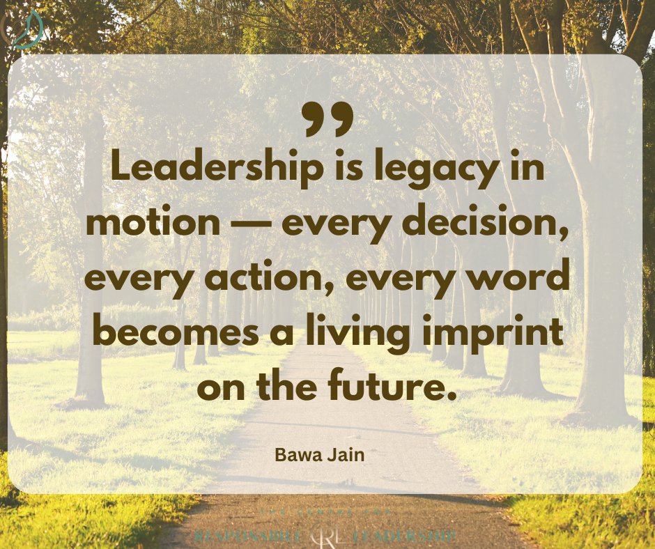 The Centre for Responsible Leadership (@the_crl) on Twitter photo Leadership isn’t static — it’s legacy in motion. Every choice shapes the future. 🌱 #LegacyInMotion #Leadership #ResponsibleLeadership Leadership isn’t static — it’s legacy in motion. Every choice shapes the future. 🌱 #LegacyInMotion #Leadership #ResponsibleLeadership