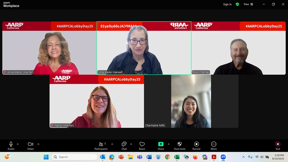 Thank you <a href="/AsmGailPellerin/">Assemblymember Gail Pellerin</a> for meeting with <a href="/AARPCA/">AARP California</a> to discuss our 2025 legislative priorities that focus on advancing Housing (SB 79), Transportation Safety (SB 71), and Paid Family Leave (SB 590).
