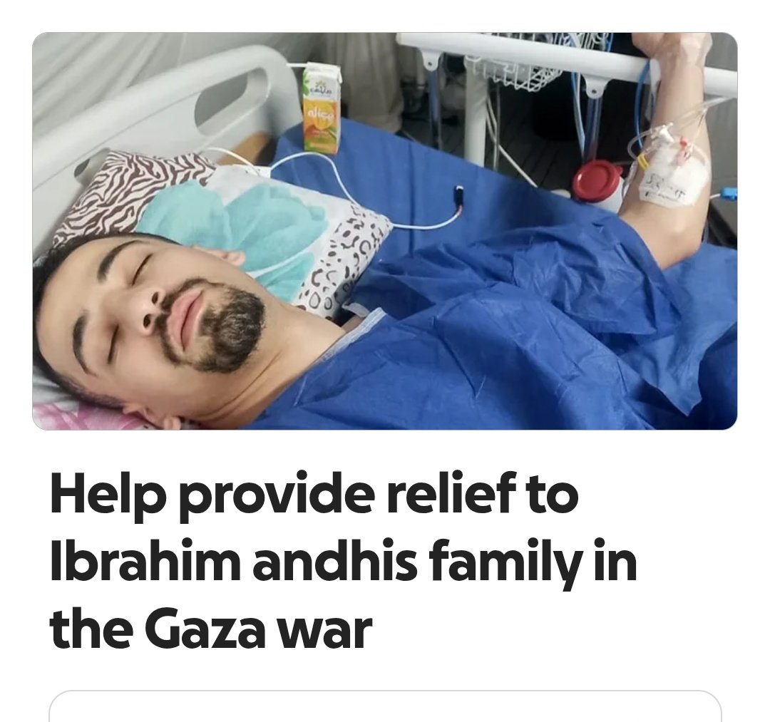 I know no one cares about us, I know we're just a post that will end, but I'm hungry and tired. If you're scrolling, please leave a comment. Or just a dot. Help my baby girl Farah and my injured husband. Help Gaza.
gofundme.com/f/help-perform…