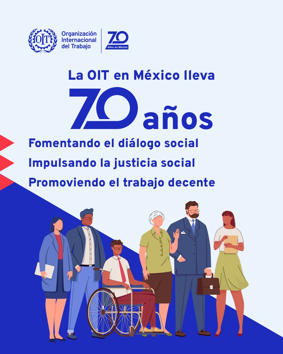 💛 En estos 70 años, la #OITMéxico ha sido un puente entre gobiernos, personas trabajadoras y empleadoras para construir un mundo del trabajo más justo, inclusivo y humano.
#TrabajoDecente #70Años