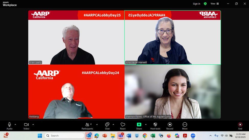 Thank you <a href="/AsmAguiarCurry/">Cecilia Aguiar-Curry</a> for meeting with <a href="/AARPCA/">AARP California</a> to discuss our 2025 legislative priorities that focus on advancing Housing (SB 79), Transportation Safety (SB 71), and Paid Family Leave (SB 590).