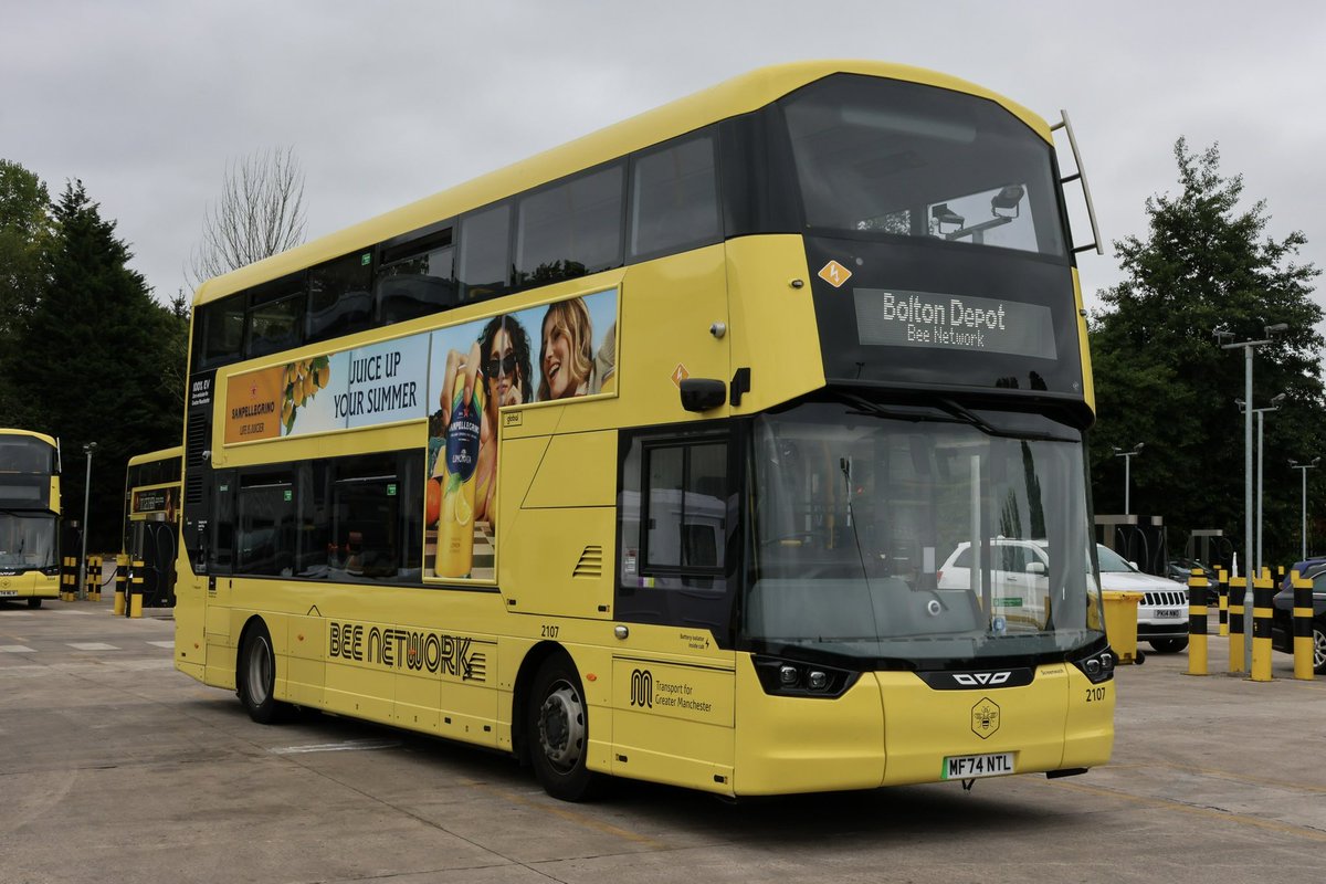 liamhall24's tweet photo. Yesterday I drove a #Electroliner for the first time & tried electric mirrors. I was really impressed! Smooth ride, great new dashboard & the mirrors were game-changing. It’s clear this technology is the future! I’m excited to welcome (and drive!) our next electric buses soon⚡️🚌 https://t.co/pjOLrXSo8z
