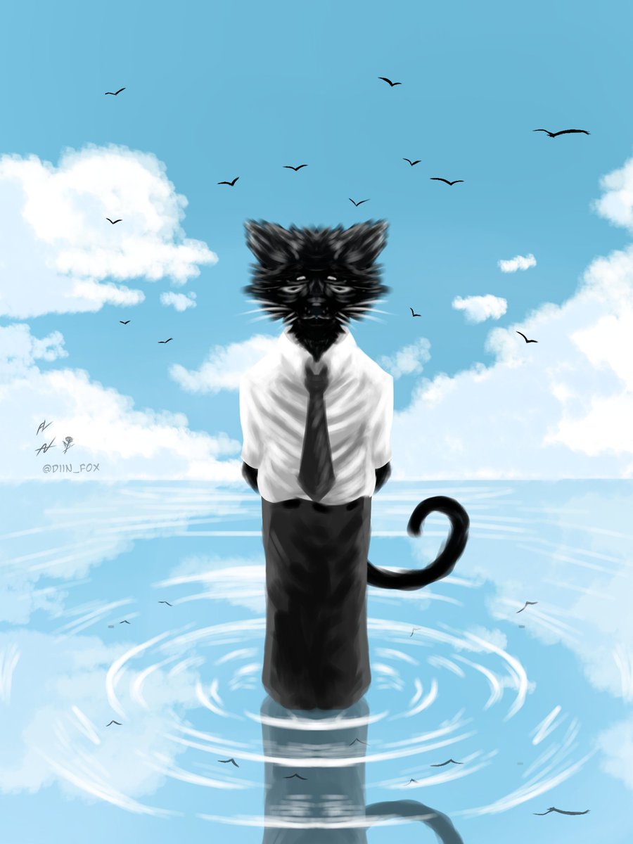 diin_fox's tweet photo. Lonely Cat 
•\•\•\•|•/•/•/•
#illustration #furryartist https://t.co/hpCRr1vJYV