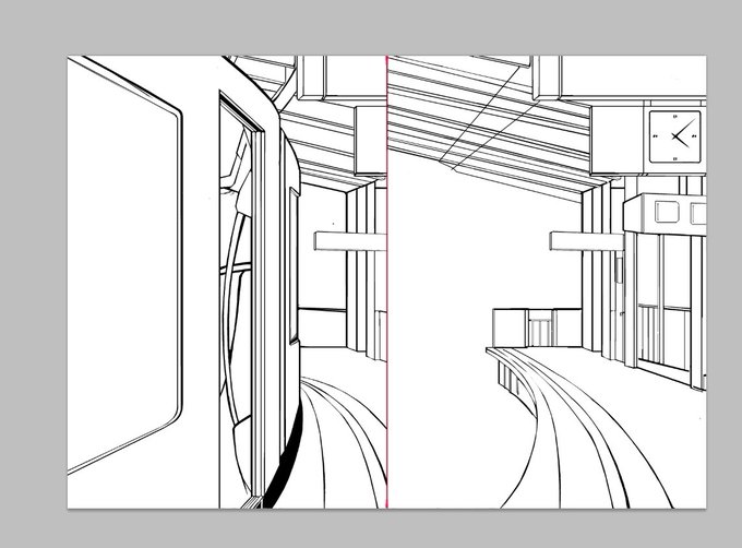 次の案件はちょっと難易度高し
まずは駅のホームを2種類描くッス!

この段階だと今の自分にはおしゃべりしながらのお絵描きがとても難しいので、配信はもうしばらく先になるッス!m(_ _)m 