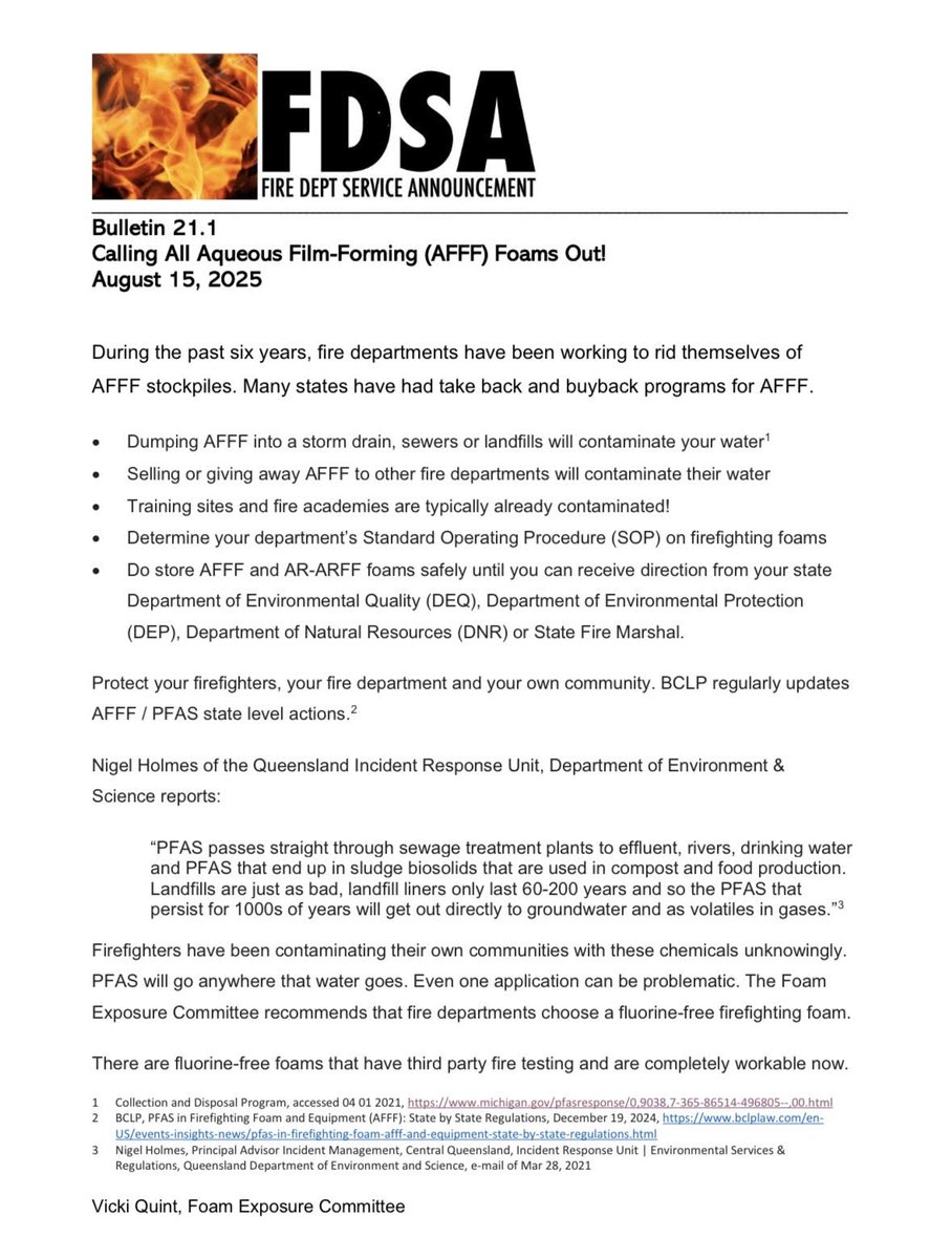 Our states are stepping up to do what our federal government has not done - - protecting our first responders and military personnel from AFFF / PFAS.