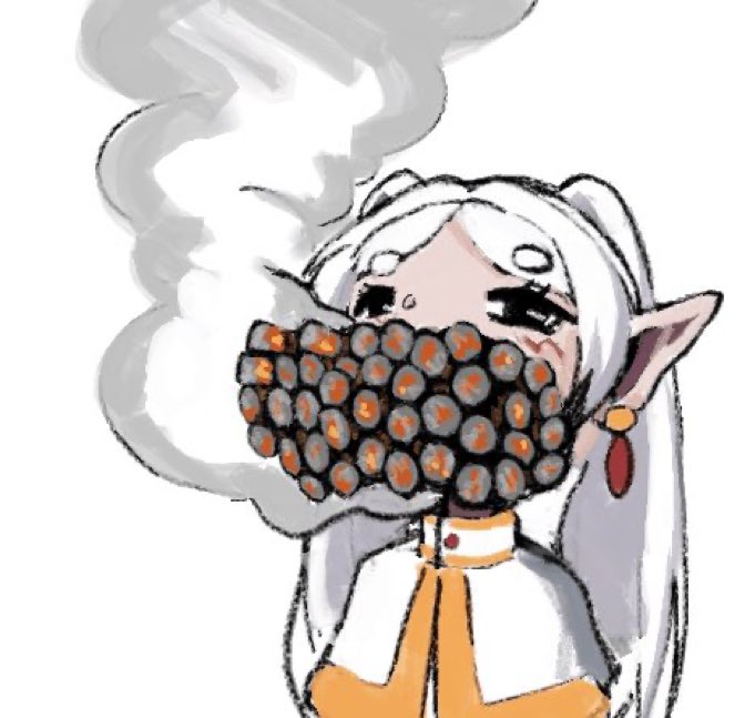 Charlie 👽👻 (@reconnarwhal) on Twitter photo If Frieren smoked this many cigarettes a day, would her lifespan shorten to that of a normal human? If Frieren smoked this many cigarettes a day, would her lifespan shorten to that of a normal human?