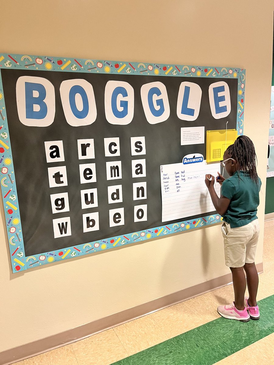 Rebecca Curran (@mrscurranccps) on Twitter photo Boggle bulletin at PES!! Students search for words and share them on the wipe board. ๐ The word list is growing! <a href="/PoincianaCCPS/">Poinciana Elementary</a> Boggle bulletin at PES!! Students search for words and share them on the wipe board. ๐ The word list is growing! <a href="/PoincianaCCPS/">Poinciana Elementary</a>