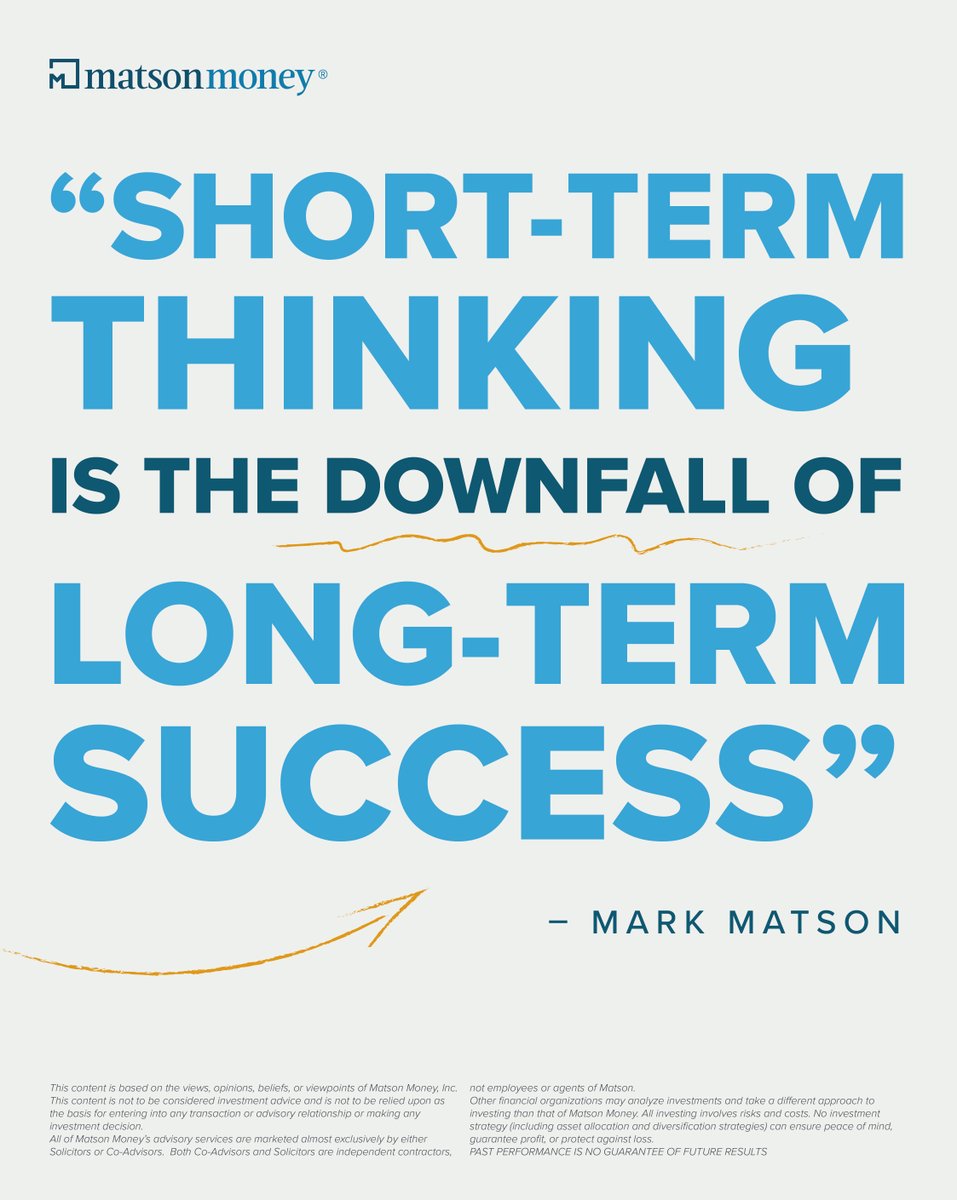 MatsonMoney's tweet image. Stay focused on the bigger picture - lasting wealth can come from patience, discipline, and long-term vision. #InvestorEducation #StockMarket #Investing