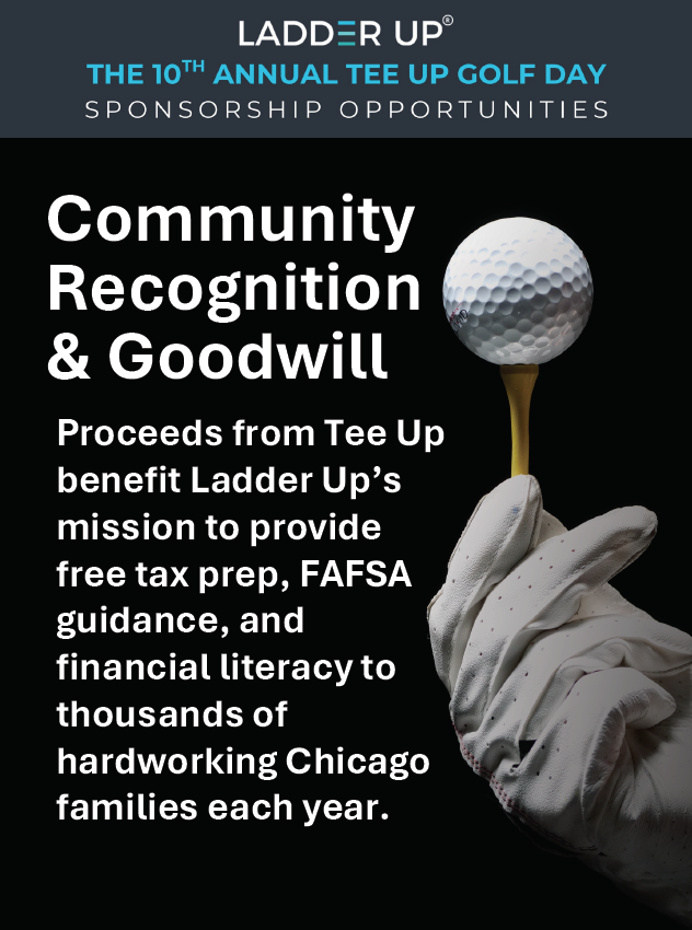 LadderUp's tweet image. ⛳ Why Sponsor Tee Up 2025?

Join us Sept 22 at Chevy Chase Country Club for Ladder Up’s 10th Annual Golf Outing! Network with leaders &amp;amp; drive financial empowerment in Chicago.

🎯 Sponsor by Aug 31 to be featured in promo!
🔗 TeeUp4LU2025.givesmart.com | Scan the QR!