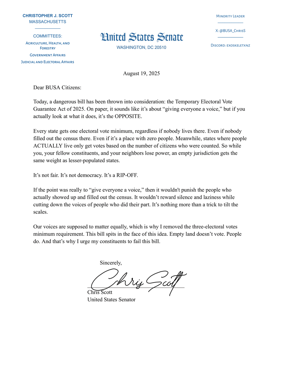 I strongly oppose the Temporary Electoral Vote Guarantee Act, and you should too. Here's why: drive.google.com/file/d/1ftq-Uu…