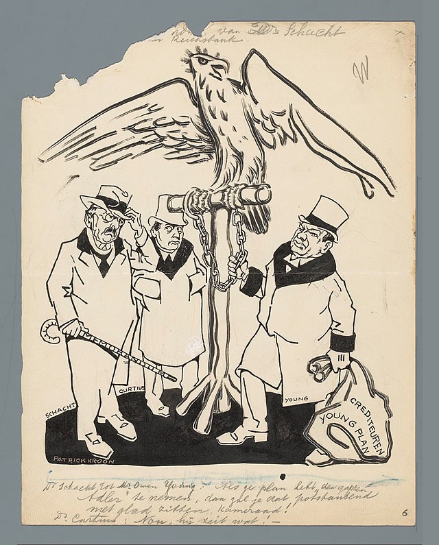 URDailyHistory's tweet image. 31 Aug 1929: The Young Plan is finalized. It set German WWI #reparations at $26.35 bln paid over 58.5 years. It replaced the #Dawes Plan. The plan was named after American industrialist Owen D. Young, creator of the #Radio Corporation of America (RCA). #ad amzn.to/3jqbDxi