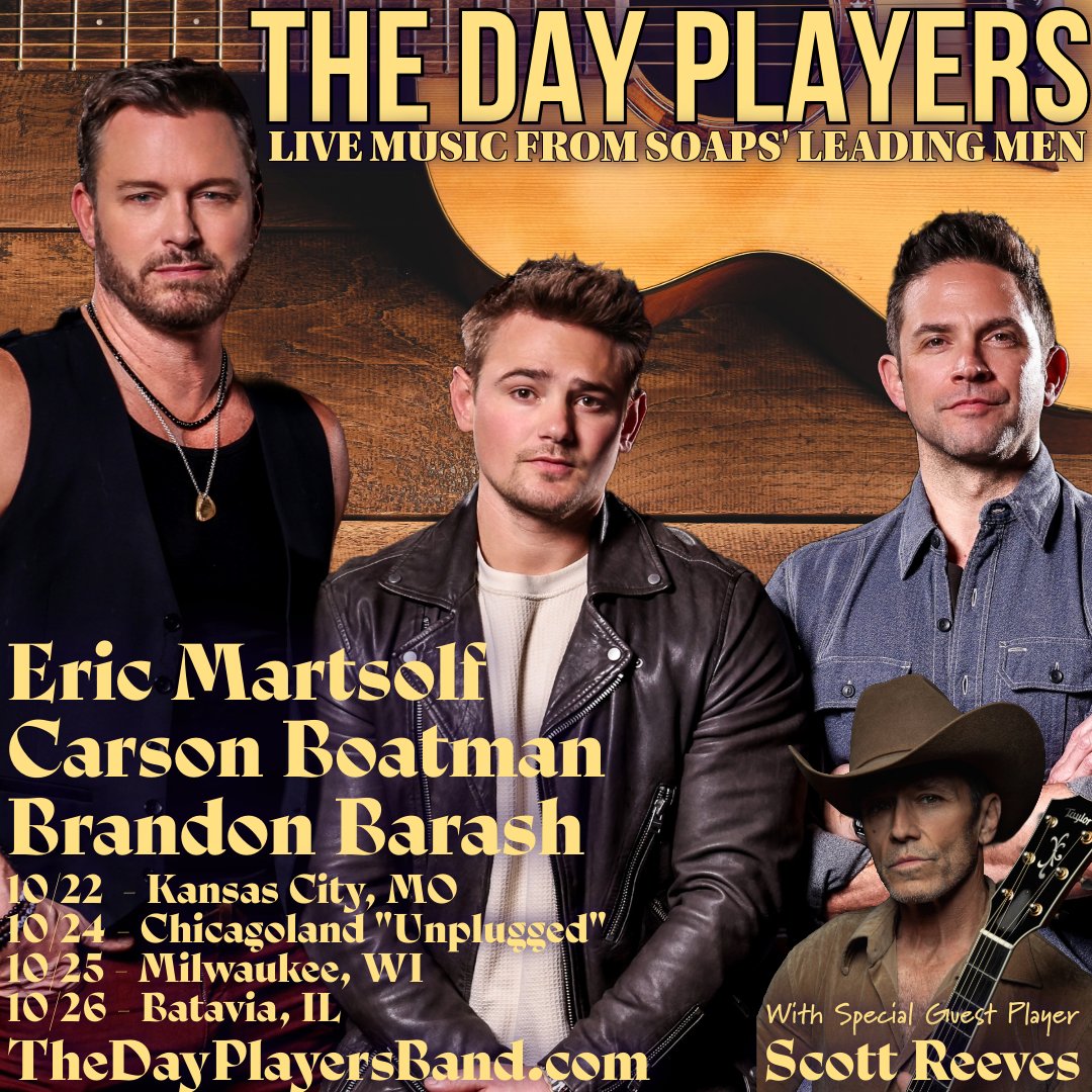 Linda Rohe (@coastalent1) on Twitter photo <a href="/DayPlayersBand/">The Day Players Band ๐ถ</a> is hitting the road in October! <a href="/ericmartsolf/">Eric Martsolf</a> <a href="/BrandonBarash/">Brandon Barash</a> and <a href="/CarsonBoatman/">Carson Boatman</a> will be joined by guest Day Player <a href="/reevesforreal/">Scott Reeves</a> in #KC #Chicagoland #Milwaukee #Batavia <a href="/ImprovMilwaukee/">Milwaukee Improv</a> <a href="/FunnyBoneKC/">Kansas City Funny Bone</a>
CoastalEntertainment.com/events for tickets! <a href="/DayPlayersBand/">The Day Players Band ๐ถ</a> is hitting the road in October! <a href="/ericmartsolf/">Eric Martsolf</a> <a href="/BrandonBarash/">Brandon Barash</a> and <a href="/CarsonBoatman/">Carson Boatman</a> will be joined by guest Day Player <a href="/reevesforreal/">Scott Reeves</a> in #KC #Chicagoland #Milwaukee #Batavia <a href="/ImprovMilwaukee/">Milwaukee Improv</a> <a href="/FunnyBoneKC/">Kansas City Funny Bone</a>
CoastalEntertainment.com/events for tickets!