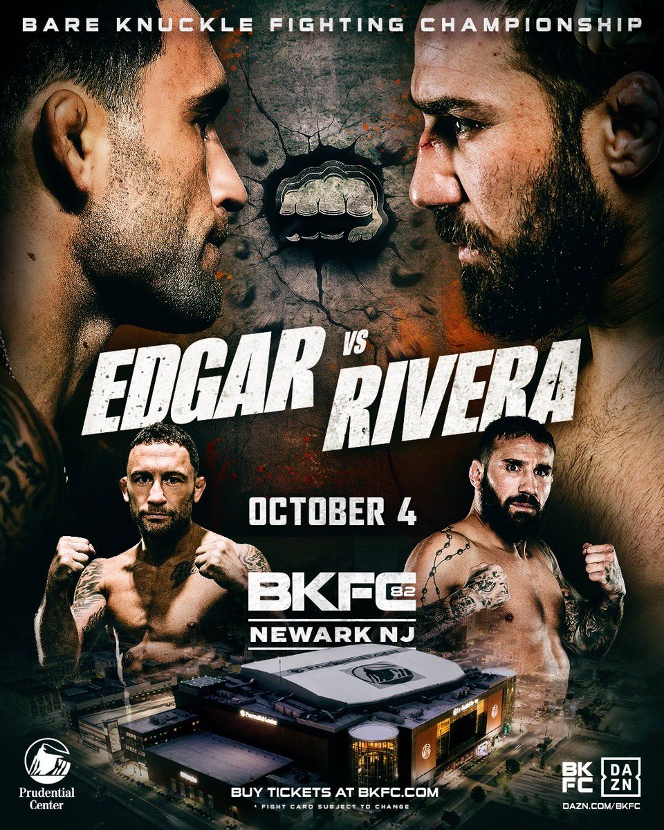 bareknucklefc's tweet photo. Two of Jersey boys are set to go at it in the Co-Main event for BKFC 82, LIVE from @PruCenter in Newark! 

#BKFC82 | Oct 4 | Tix on sale now at https://t.co/LJX5urGSHu https://t.co/n2VW8FjlrT