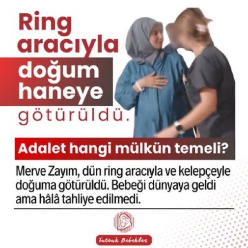 atsy3566's tweet photo. TARİHİN UTANÇ GÖRÜNTÜSÜ

Kelepçe ile doğumhaneye

Ring aracında sancı çeken bir anne... Kelepçeyle doğuma götürülen Merve Zayım'ın bebeği dünyaya geldi, fakat anne hâlâ özgür değil.

#1GünlükBebekHapseGirmesin https://t.co/ia0eKzruCT