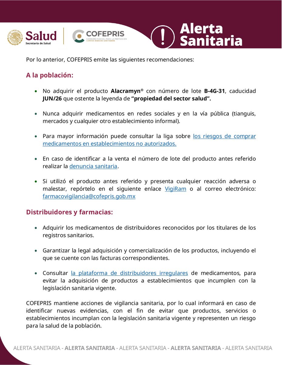 Gestrasan's tweet photo. 4 Robo del producto Alacramyn Fragmentos F(ab’)2 de inmunoglobulina polivalente antialacrán https://t.co/OWI7viP1T2