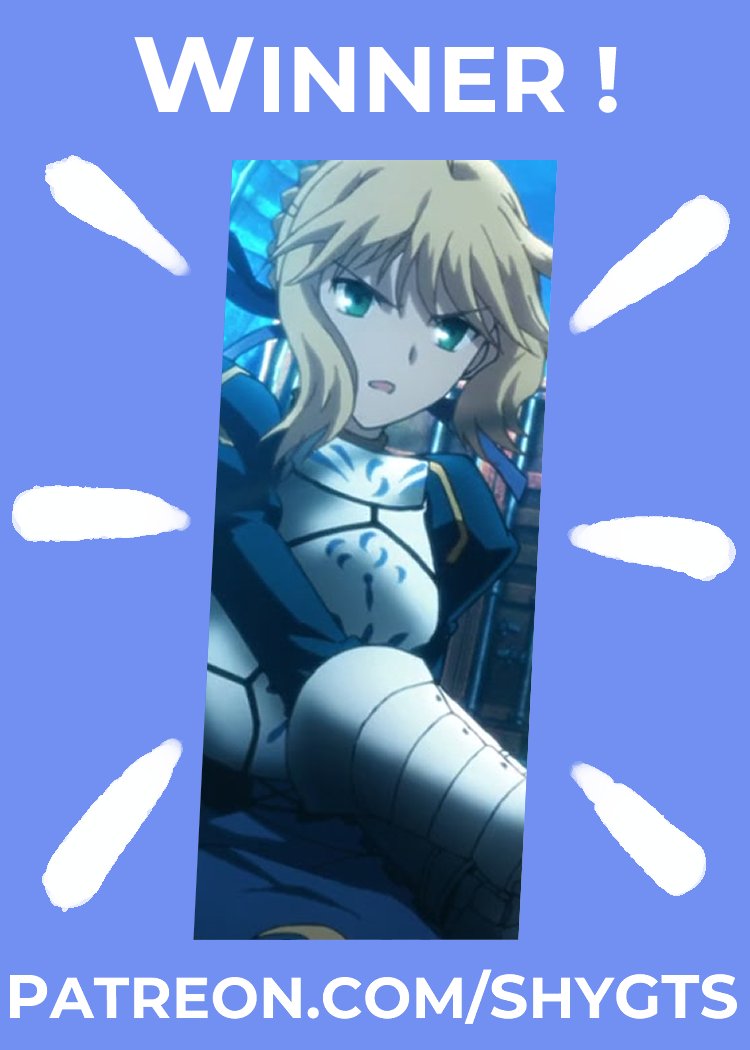 Artoria/Saber is the winner of the 3rd poll !