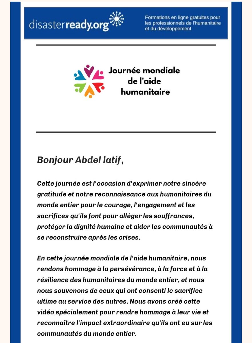 #WorldHumanitarianDay
En ce jour, nous célébrons la journée mondiale de l'aide humanitaire marqué par un contexte d'insécurité au sahel.
<a href="/DisasterReady/">DisasterReady.org</a>