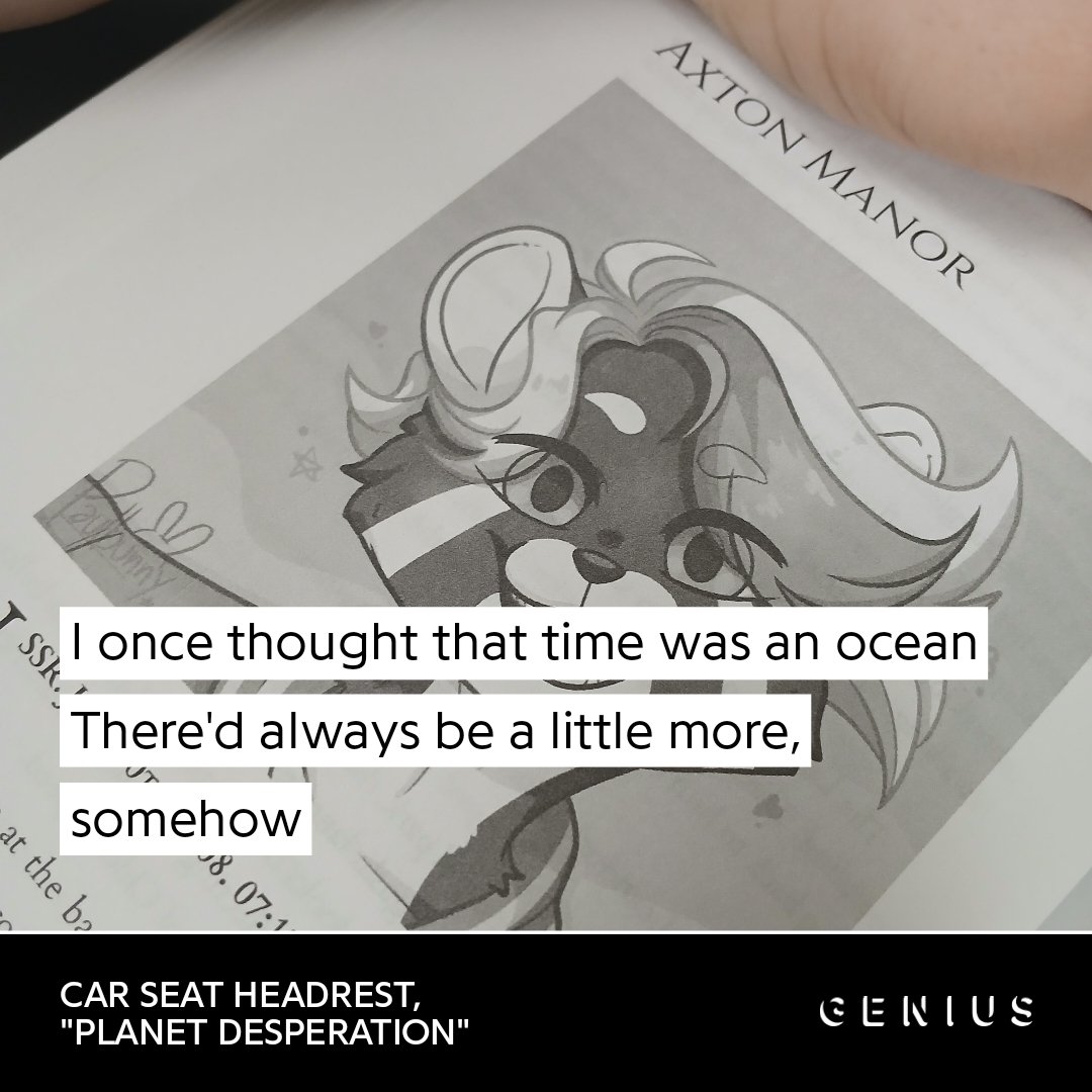 <a href="/cshpositivity/">car seat headrest positivity!</a> i literally cannot listen to planet desperation without thinking of Aarden and a scene from the second books ending (mostly bc he has time abilities)