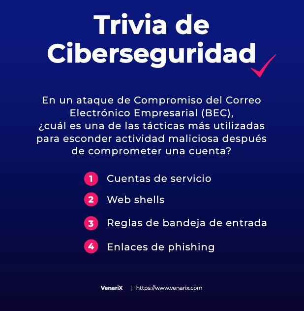 _venarixES_'s tweet image. ¿Cuál es tu respuesta? Comenta abajo ⤵️

#Ciberseguridad #TriviaDeHoy #triviachallenge #infosec #CyberSec