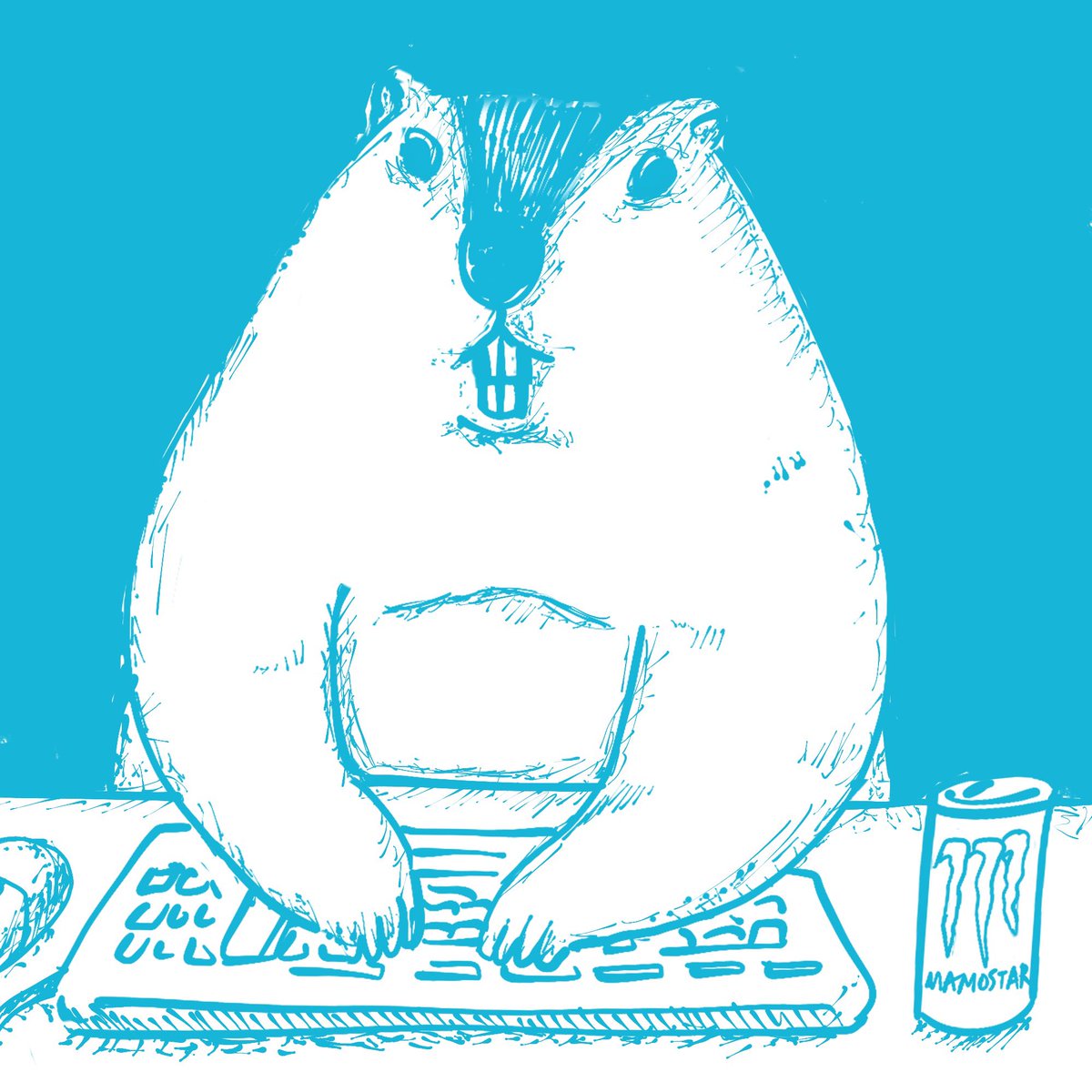 休み明けすぐに仕事が忙しくなって画面を威嚇するマーモット