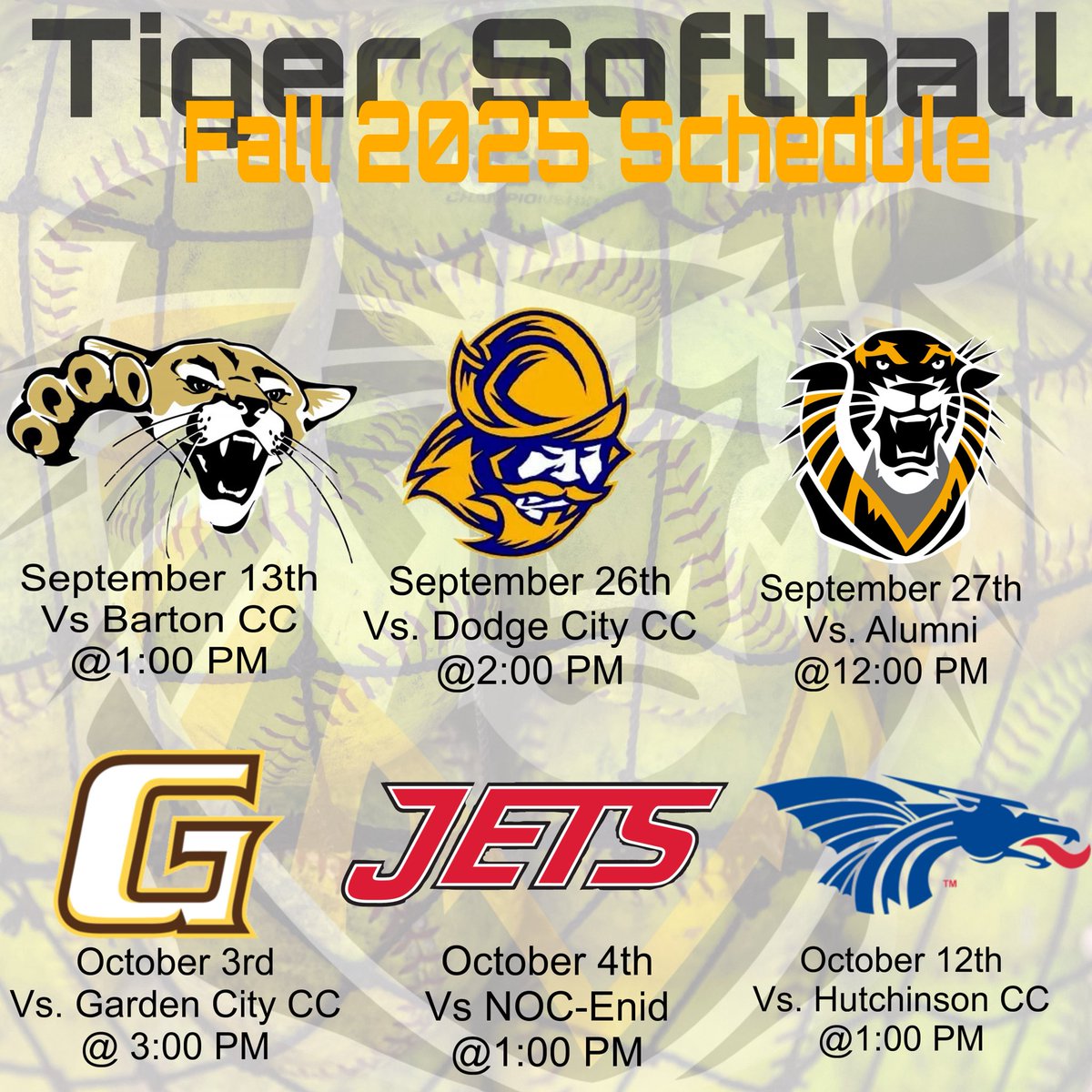 Fall softball is back 🚨‼️

Come see your 2025-2026 Tiger Softball team play this fall at Fleharty Family Field 🥎🐯

#rolltiges