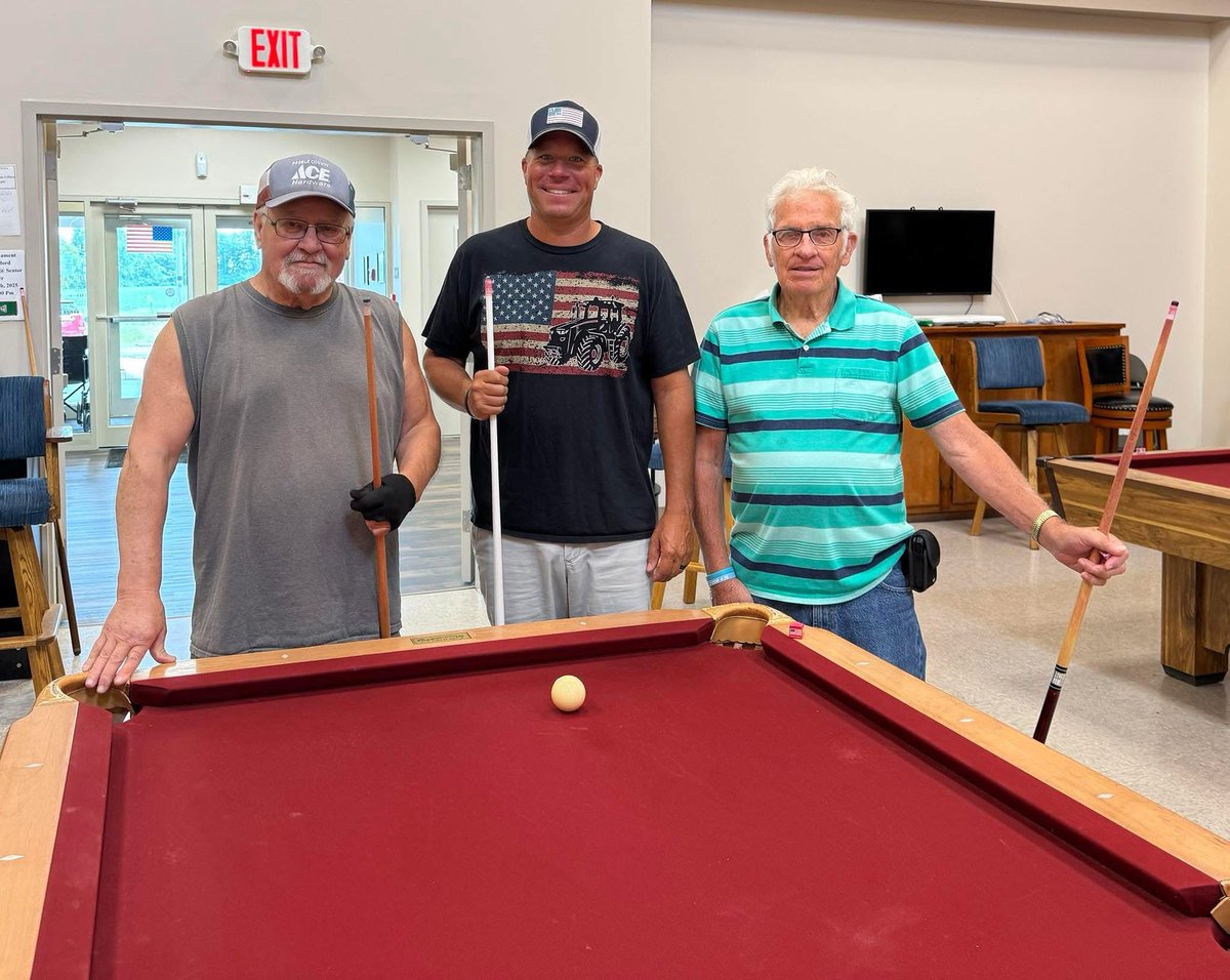 I spent the day traveling in Preble County and by far the highlight of my day was visiting the Preble County Council on Aging Senior Center. 
I sure miss being able to visit them weekly like I used to but it was great to catch up with everyone and play a few games with my pool